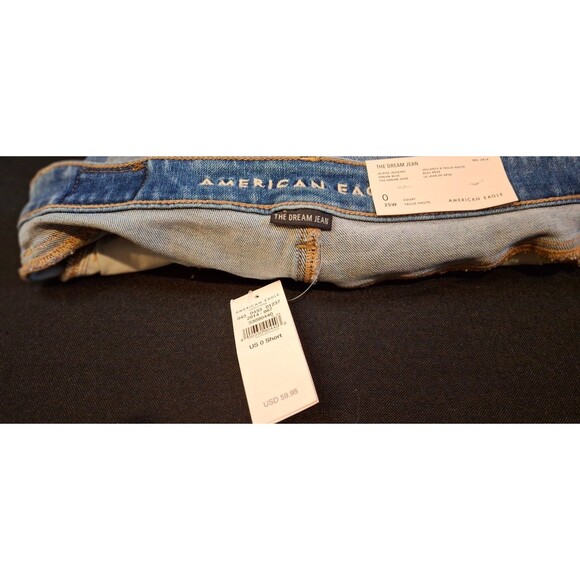 American Eagle -Dream Blue The Dream Jean High Rise Jegging Size 0 Short 25W NWT - Picture 14 of 16